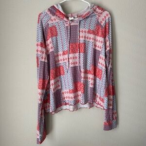 BP Colorful Patchwork Lounge Hoodie - size medium